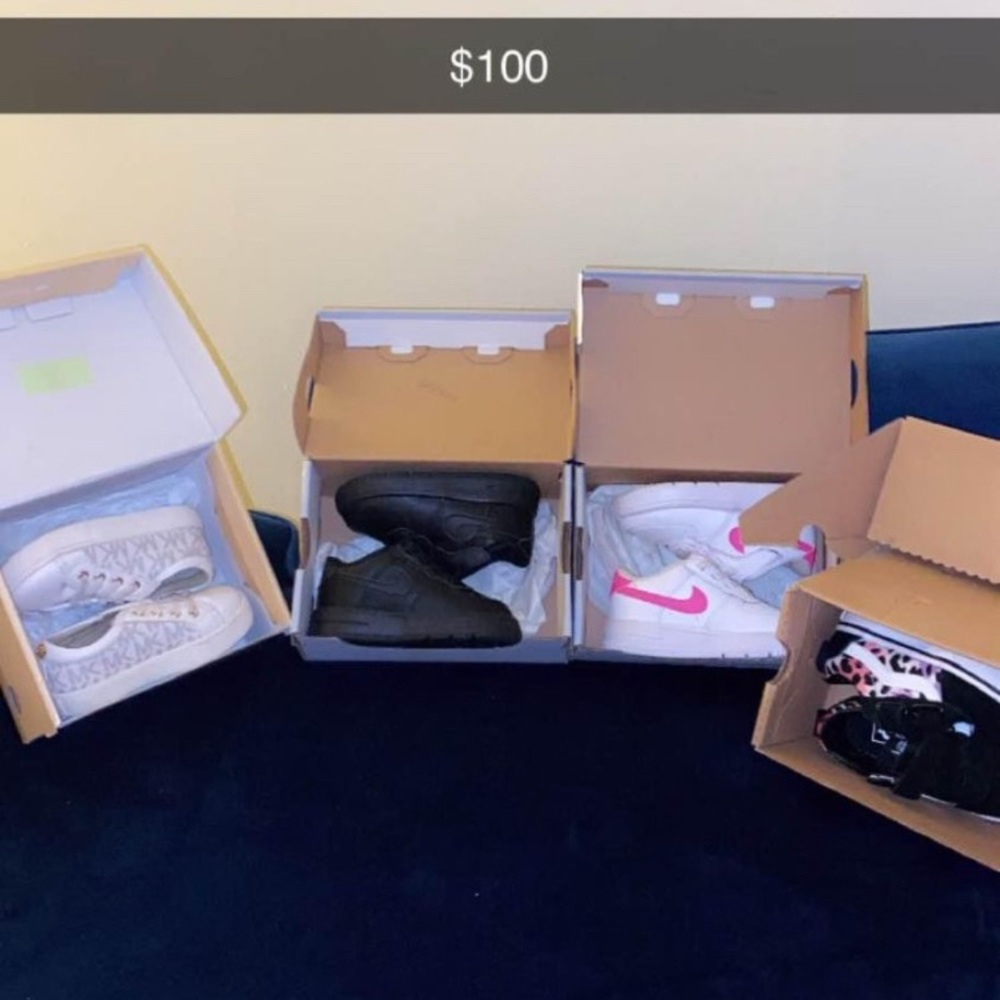All 4 pairs of shoes